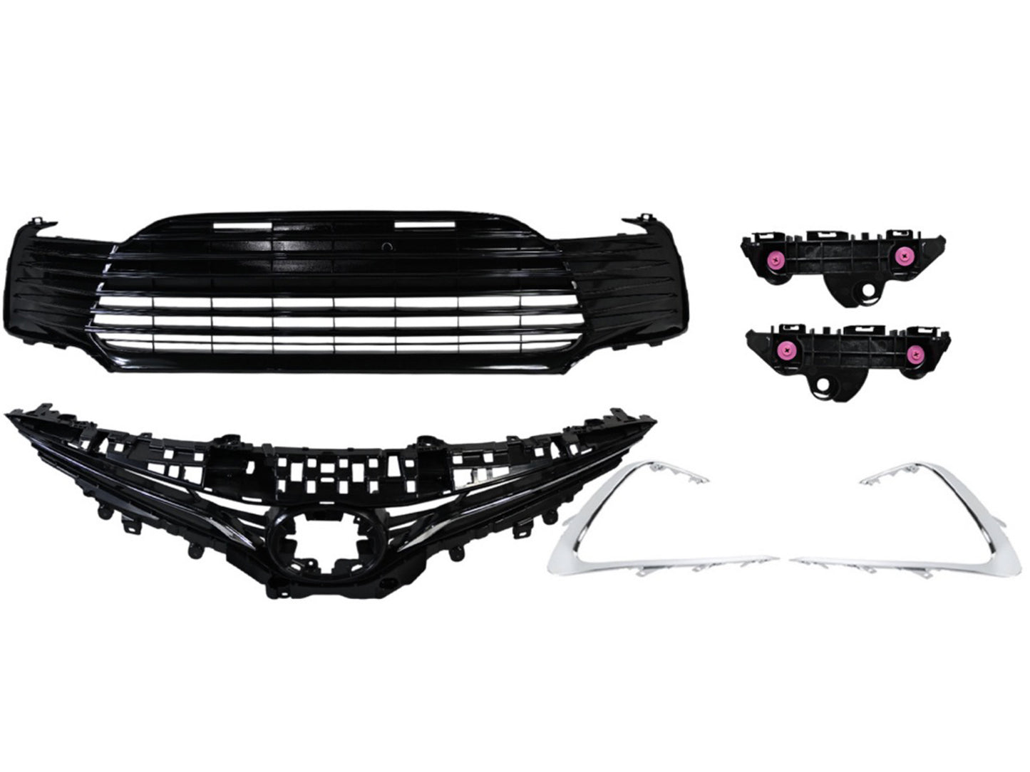 2021-2023 Toyota Camry LE/XLE Grille Set (Aftermarket)