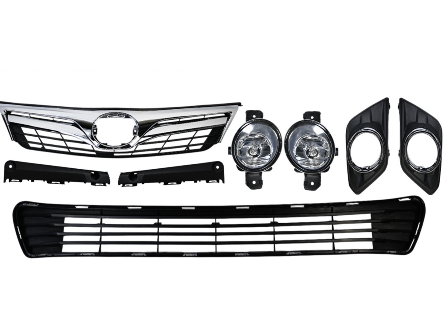 2012-2014 Toyota Camry L/LE/XLE Grille Set With Halogen Fog Lights (Aftermarket)