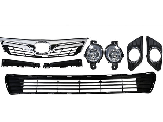 2012-2014 Toyota Camry L/LE/XLE Grille Set With Halogen Fog Lights (Aftermarket)