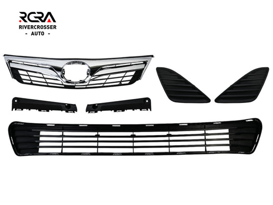 2012-2014 Toyota Camry LE/XLE Grille Set Without Hole On Fog Light Cover (Aftermarket)