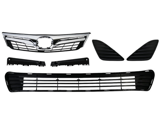2012-2014 Toyota Camry LE/XLE Grille Set Without Hole On Fog Light Cover (Aftermarket)