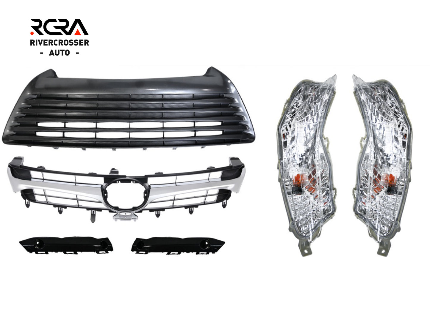 2015-2017 Toyota Camry LE/XLE Grille Set With Halogen DRL Fog lights (Aftermarket)