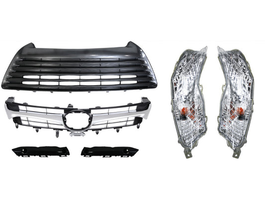 2015-2017 Toyota Camry LE/XLE Grille Set With Halogen DRL Fog lights (Aftermarket)