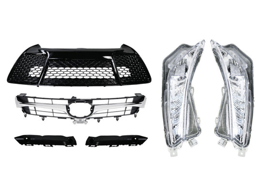 2015-2017 Toyota Camry SE/XSE Grille Set With LED DRL Fog Lights (Aftermarket)