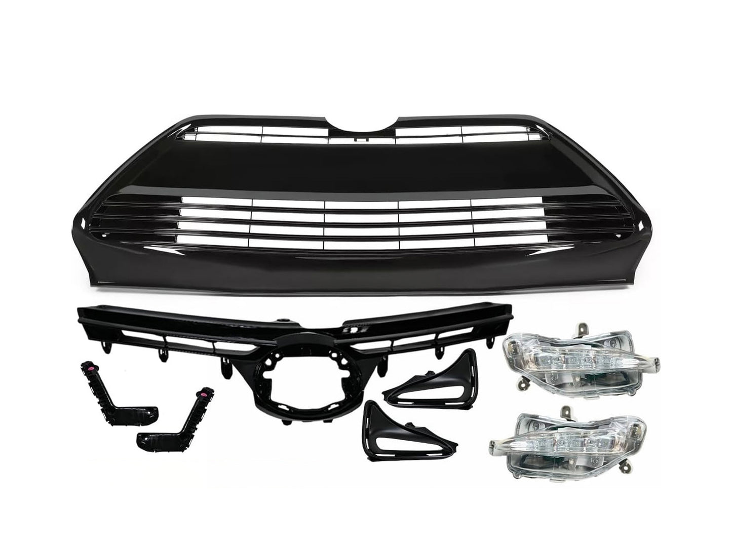 2017-2018 Toyota Corolla L/LE/XLE Grille Set (Aftermarket)