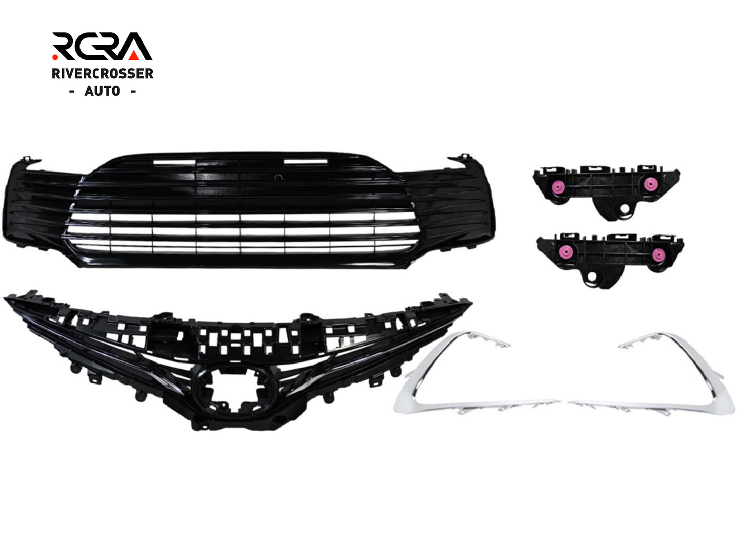 2021-2023 Toyota Camry LE/XLE Grille Set (Aftermarket)